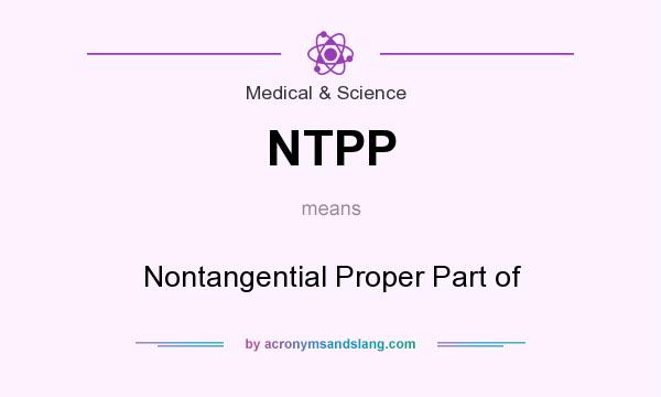 What does NTPP mean? It stands for Nontangential Proper Part of