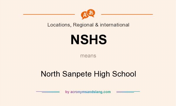 What does NSHS mean? It stands for North Sanpete High School
