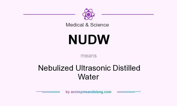 What does NUDW mean? It stands for Nebulized Ultrasonic Distilled Water