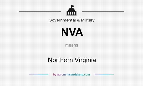 What does NVA mean? It stands for Northern Virginia