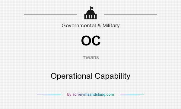 What does OC mean? It stands for Operational Capability