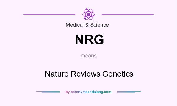 What does NRG mean? It stands for Nature Reviews Genetics