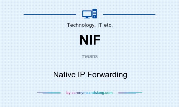 What does NIF mean? It stands for Native IP Forwarding
