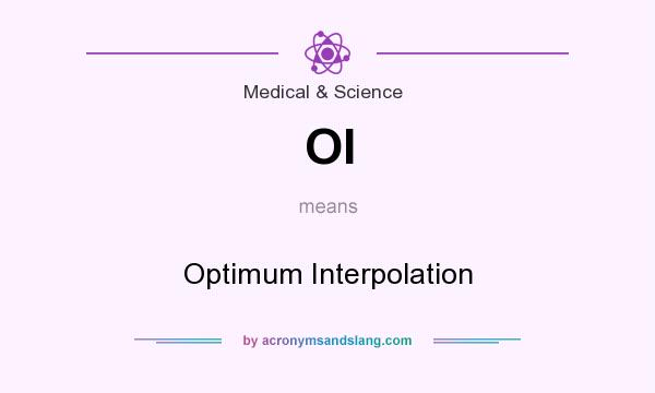What does OI mean? It stands for Optimum Interpolation