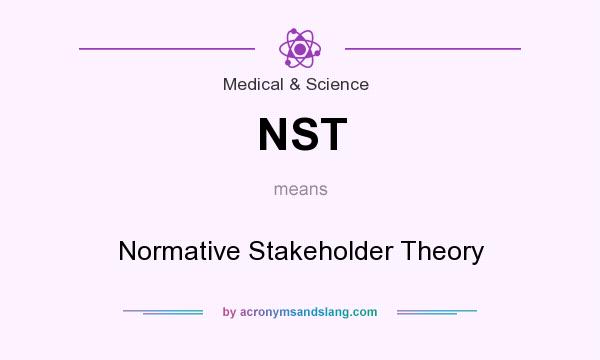 What does NST mean? It stands for Normative Stakeholder Theory
