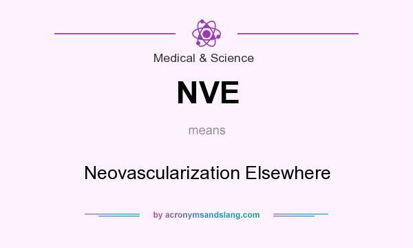 What does NVE mean? It stands for Neovascularization Elsewhere