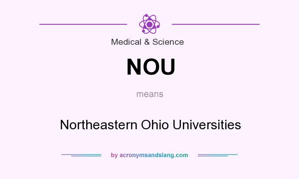 What does NOU mean? It stands for Northeastern Ohio Universities