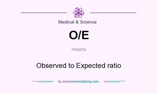What does O/E mean? It stands for Observed to Expected ratio