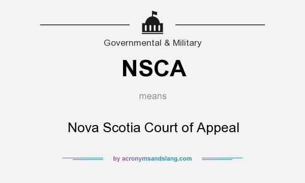 What does NSCA mean? It stands for Nova Scotia Court of Appeal