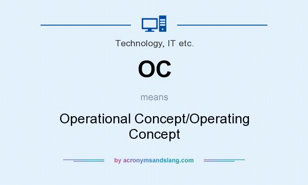 What does OC mean? It stands for Operational Concept/Operating Concept