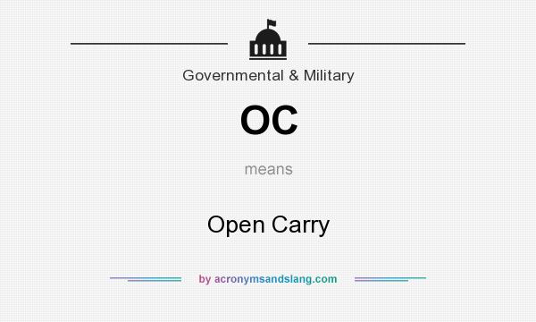 What does OC mean? It stands for Open Carry