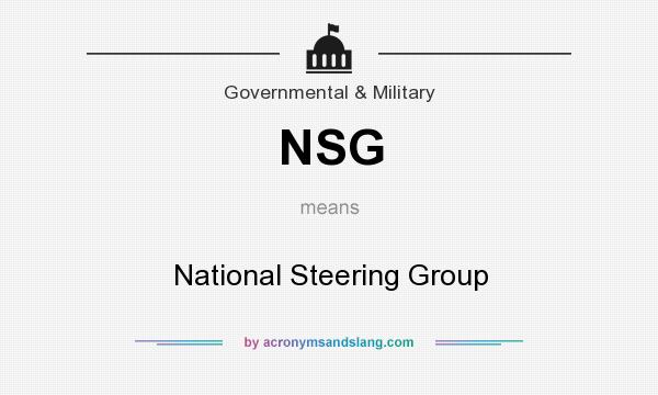 What does NSG mean? It stands for National Steering Group
