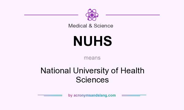 What does NUHS mean? It stands for National University of Health Sciences