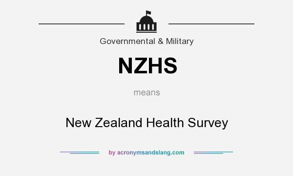 What does NZHS mean? It stands for New Zealand Health Survey