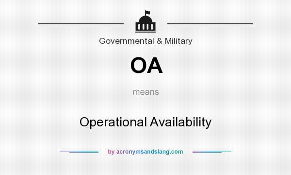 What does OA mean? It stands for Operational Availability