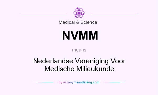 What does NVMM mean? It stands for Nederlandse Vereniging Voor Medische Milieukunde