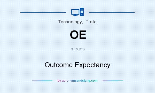 What does OE mean? It stands for Outcome Expectancy