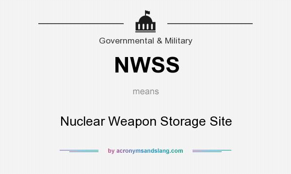 What does NWSS mean? It stands for Nuclear Weapon Storage Site