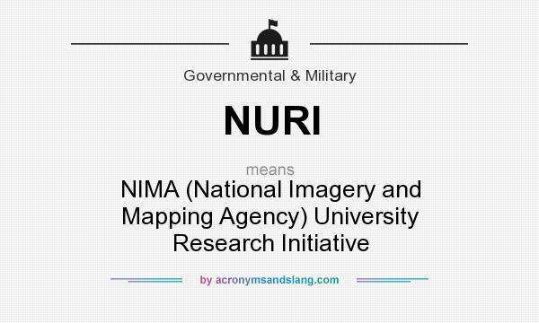 What does NURI mean? It stands for NIMA (National Imagery and Mapping Agency) University Research Initiative