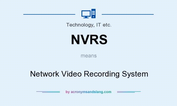 What does NVRS mean? It stands for Network Video Recording System