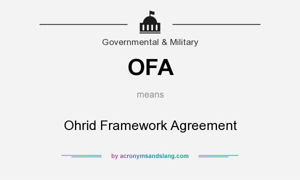 What does OFA mean? It stands for Ohrid Framework Agreement