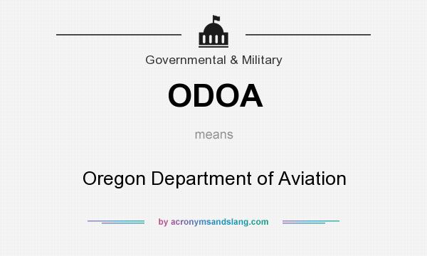What does ODOA mean? It stands for Oregon Department of Aviation