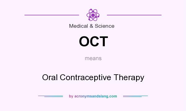 What does OCT mean? It stands for Oral Contraceptive Therapy