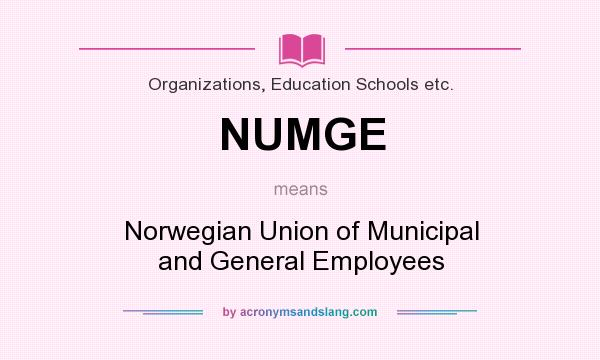 What does NUMGE mean? It stands for Norwegian Union of Municipal and General Employees