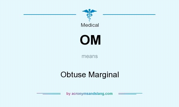 What does OM mean? It stands for Obtuse Marginal