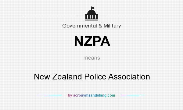 What does NZPA mean? It stands for New Zealand Police Association