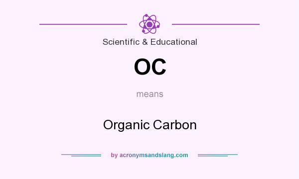 What does OC mean? It stands for Organic Carbon