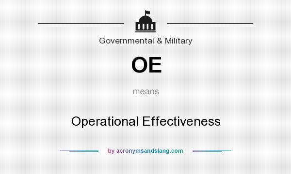 What does OE mean? It stands for Operational Effectiveness