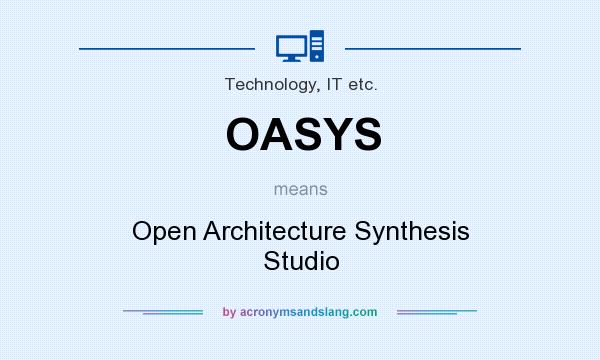 What does OASYS mean? It stands for Open Architecture Synthesis Studio