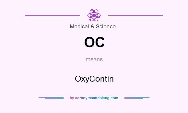 What does OC mean? It stands for OxyContin