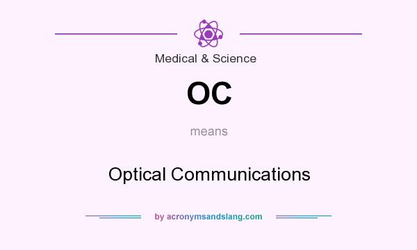 What does OC mean? It stands for Optical Communications