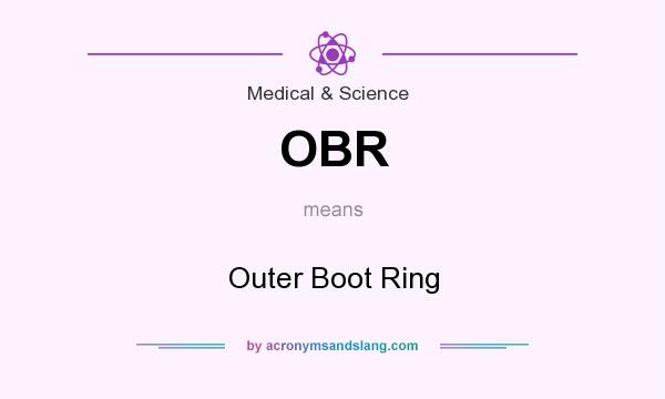 What does OBR mean? It stands for Outer Boot Ring