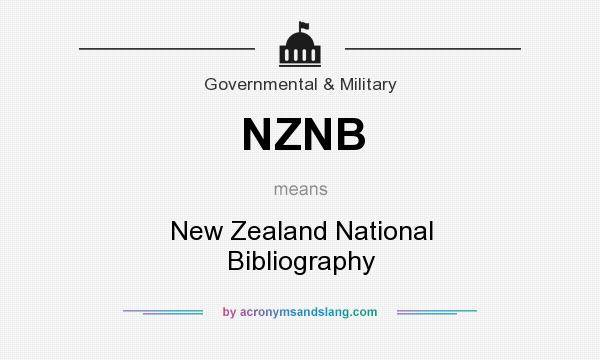What does NZNB mean? It stands for New Zealand National Bibliography