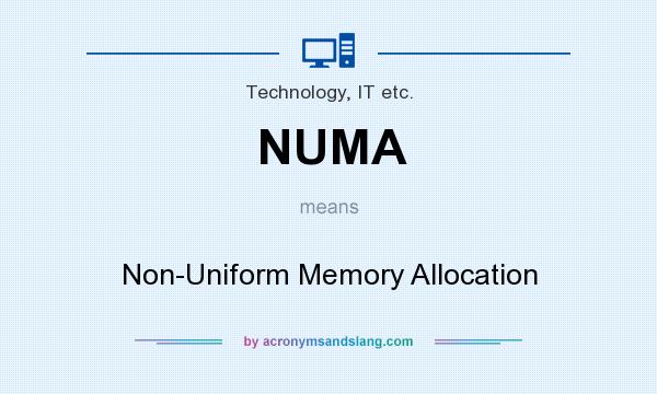 What does NUMA mean? It stands for Non-Uniform Memory Allocation