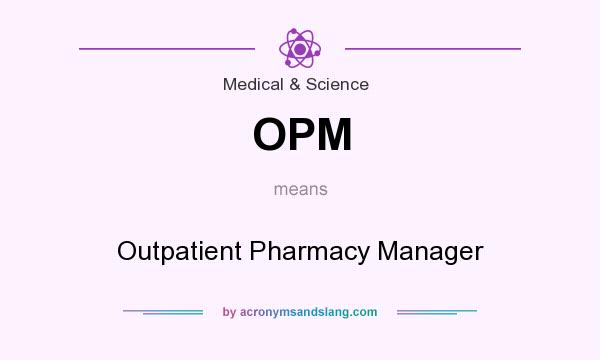 What does OPM mean? It stands for Outpatient Pharmacy Manager