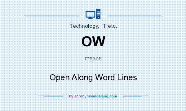 What does OW mean? It stands for Open Along Word Lines