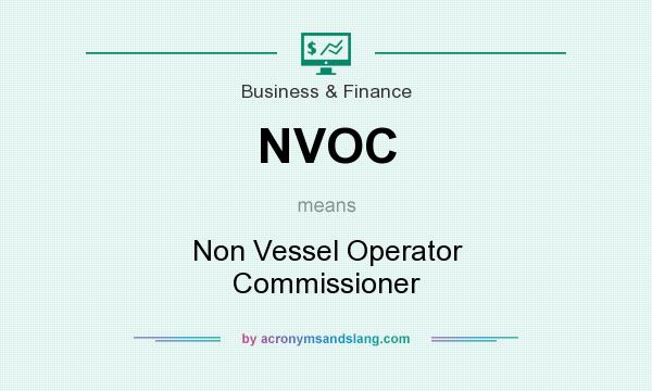 What does NVOC mean? It stands for Non Vessel Operator Commissioner