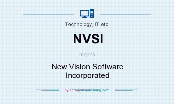 What does NVSI mean? It stands for New Vision Software Incorporated