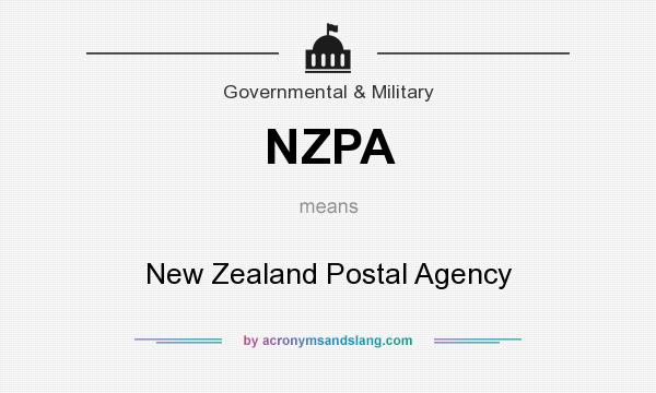 What does NZPA mean? It stands for New Zealand Postal Agency