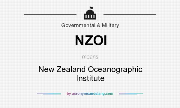 What does NZOI mean? It stands for New Zealand Oceanographic Institute