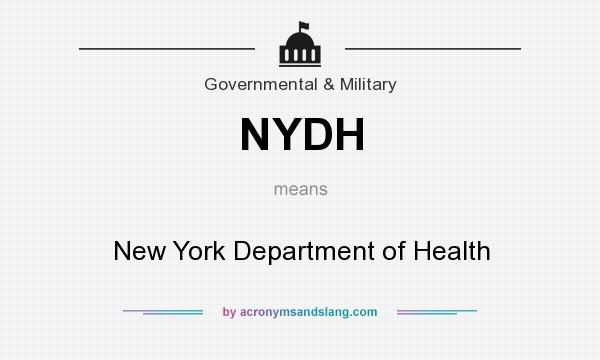 What does NYDH mean? It stands for New York Department of Health