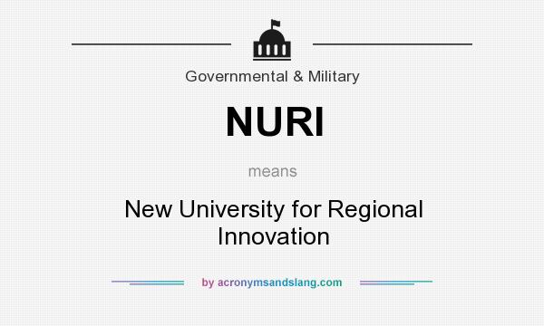 What does NURI mean? It stands for New University for Regional Innovation
