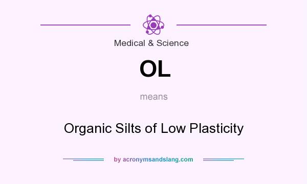 What does OL mean? It stands for Organic Silts of Low Plasticity