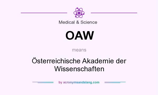 What does OAW mean? It stands for Österreichische Akademie der Wissenschaften