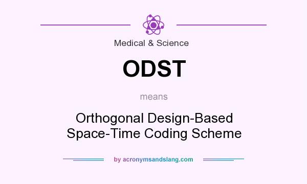 What does ODST mean? It stands for Orthogonal Design-Based Space-Time Coding Scheme