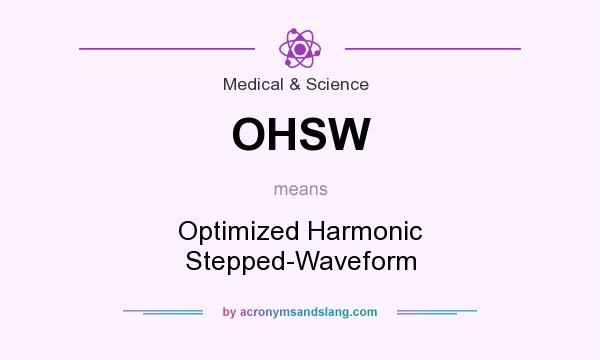 What does OHSW mean? It stands for Optimized Harmonic Stepped-Waveform